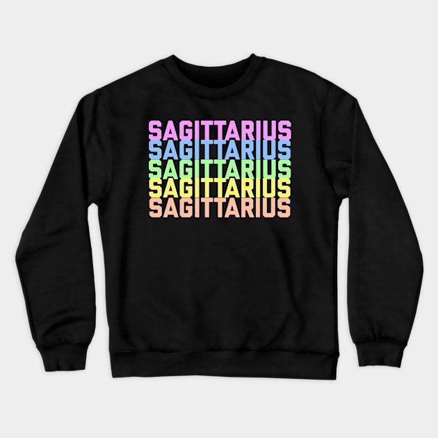 Sagittarius Rainbow Crewneck Sweatshirt by Sloop